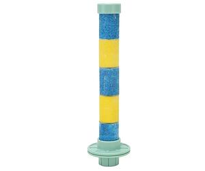 Mavaol Parrot Quartz Sand Perch Grinding Bird Cage Stand Pet Bird Budgies Cockatiels Parakeet (Blue and Yellow)