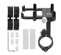 Mavaol PLUS 6 Bike Navigation Stand Aluminium Alloy 360 Rotation Motorcycle Cellphone Bracket Red Black 22-31.8mm 3.5-6.2inch (Black)