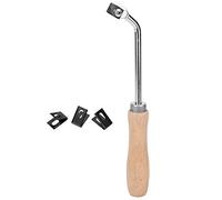 Mavaol PVC Floor Groover Tool, Ergonomic Beech Wood Handle, Impact Resistant Steel Blades, Precise Slotting for PVC Flooring Installation, Includes 3 Spare Blades