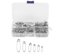 Mavaol Safety Pins Small Tiny Stainless Durable Clothes Pins with 6 Different Sizes for Clothes Crafts Sewing Pinning
