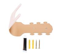 Mavaol Wall Mount Guitar Hanger Hole Free Guitar Wall Hanger Holder with Silicone Protective Sleeve for Guitars Bass Ukulele Sturdy Metal Wear Curved Hook Design Safe Firm No Drilling (Gold)