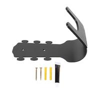 Mavaol Wall Mount Guitar Hanger Hole Free Guitar Wall Hanger Holder with Silicone Protective Sleeve for Guitars Bass Ukulele Sturdy Metal Wear Curved Hook Design Safe Firm No Drilling (Black)