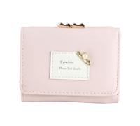 Mavaol Women Purse Korean Fashionable Multifunctional Cute Simple Design Portable Small Wallet for Students (Light Pink)