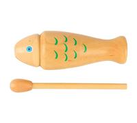 Mavaol Wood Percussion Instrument Fish Toy Musical Fish Shaped Wooden Hand Knocking Percussion Toy