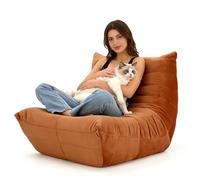 Mavdecll Bean Bag Togo Chair, Corner Fireside Togo Chair, Lazy Floor Sofa with Back Support, Ergonomic Fireside Lounge Chair, for Bedroom, Reading Corner, Dormitory, Living Room, Salon, Office