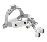 Mavdecll Dental Binocular Head Magnifier, Surgical Medical Binocular Loupes, with 5W LED Headlight, Adjustable Head Circumference, for Dental Hospitals, Oral Examinations, Close Work