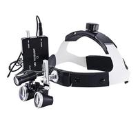Mavdecll Dental Headlight Glasses Magnifier, Surgical Medical Binocular Loupes with LED Light, Working Distance 320-420mm, for Dentistry, Ophthalmology, Gynecology, Plastic Surgery