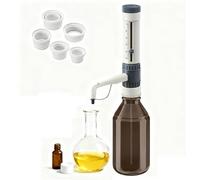 Mavdecll Lab Bottle Top Chemical Dispenser, Liquid Dispenser with 5 Bottle Neck Adaptors, with Anti-drip Back-flow Valve & Safety Cap, Good Air Tightness, for Quantitative Droplet Measurement