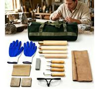 Mavdecll Obsidian Crafting Flint Knapping Tool Kit, 15pcs Obsidian Crafting Tool, With Copper Boppers, Pressure Flakers, For Volcanic Glass Crystal Shaping, Beginners And Pros Use