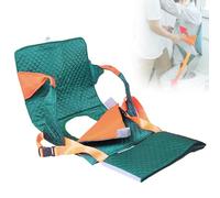 Mavdecll Patient Transfer Blanket, Bedridden Elderly Person Turning Aid, Wheelchair Lifting Seat Cushion, with Commode Hole and Safe Belt, Adjustable Leg Pads, for Elderly, Patient, Disabled