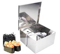 Mavdecll Seaweed Container Sushi Nori Can Stainless Steel Japanese Style Seaweed Oven with Drying Function, for Sushi Bar, Restaurant, Fast Food Restaurant, Snack Bar