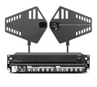 Mavdecll Wireless Microphone Signal Amplifier, 8 Channels UHF Antenna Power Distribution, 0dB~+31dB Gain Adjustment Active Antenna Paddles
