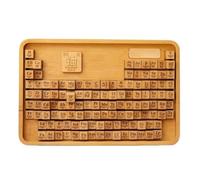 Mavdecll Wooden Periodic Table Of Elements, with 120 Elements Block, Atomic Number Guide, Adjustable Angle Stand, Chinese and English Comparison Memory, for Science, Chemistry