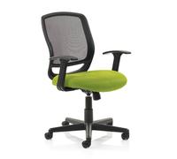 mave task black back office chair with myrrh green seat
