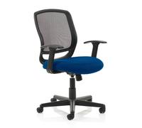 mave task black back office chair with stevia blue seat