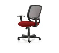 Mave Task Operator Chair Black Mesh With Arms Bespoke Colour Seat Bergamot Cherry