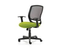 Mave Task Operator Chair Black Mesh With Arms Bespoke Colour Seat Myrrh Green