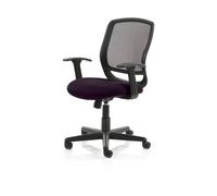 Mave Task Operator Chair Black Mesh With Arms Bespoke Colour Seat Tansy Purple
