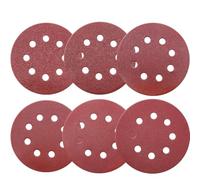 Maveek 60 Pcs 125mm Sanding Discs, 5 Inch Round Hook and Loop Sanding Discs, 10 x 40/60/80/120/180/240 Mixed Grit Orbital Sander Discs Sanding Pads For Sanding and Polishing Wood Walls Metal