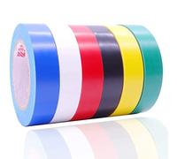 Maveek Electrical Tape 6 Rolls, 17mm x 9m Mixed Colour Insulation Tape Waterproof Electric Tape for Insulating, Repairing Broken Wires and DIY Electrical Projects