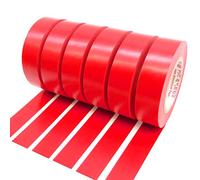 Maveek PVC Electrical Insulation Tape - 20m x 19mm (6 Pack Red)