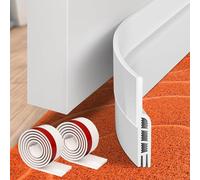 Maven Gifts Draft Excluder for Doors, 2 Pack Self Adhesive Door Seal, draught excluder for doors 39 inch x 2 inch White, Weather Proof & Noise Reducing Draught Blocker draft excluder tape