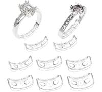 Maven Gifts Invisible Ring Size Adjusters, 8 Piece Set of Flexible Invisible Ring Size Adjusters, Non-Slip Ring Adjusters with Hole Guard, Fits Almost All RingsFor Women's and Men's Elasticated Rings
