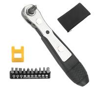 Maven Gifts Mini Ratchet Screwdriver Set- Small Screwdriver Set with Right Angle & Offset Handle - 10 Bits Including Phillips, Flat, Torx, Hex, Pozidriv.Compact Size for DIY, Home, Electronics Repair