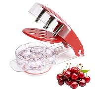 Maven Gifts Multiple Cherry Stoner Remover with Stainless Steel Rod Pits and Juice Container Fruit Tools, Olive Pitter/Cherry Pip Remover/Dates pitting Device