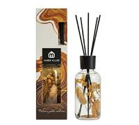 Mavere Luxury Reed Diffuser 250ml with Real Dried Flowers - Essential Oils, Long-Lasting Home Fragrance, Gift Set with Reeds - Amber Allure