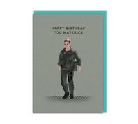 Maverick Birthday Card Celebrity Tom Cruise - Fun Icon Artwork Greeting Card