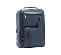 Maverick & Co. Explorer Plus Leather Laptop Backpack - Stylish Work & Business Bag for Men and Women, Travel Tech Daypack, Navy, One Size, Light to Carry All Day Long