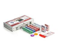 Cartamundi Maverick Texas Hold'em Poker Set, 300 Piece in Aluminium Case with 11.5g Heavyweight Poker Chips, 2 Decks of Playing Cards, Dealer Big Blind and Small Blind Buttons and 5 Dice, Grey
