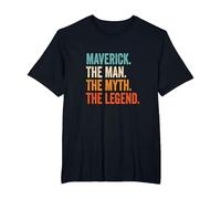 Maverick The Man The Myth The Legend First Name Maverick T-Shirt, Men's Big and Tall, Black, 5X Tall