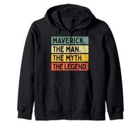 Maverick The Man The Myth The Legend Funny Personalized Zip Hoodie