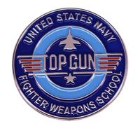 Maverick Top Navy Pilot Fighter Weapons School Plane Air Force Airplane Wings Star Tomcat Call Sign Feel Need Speed 1.2" Enamel Pin Badge