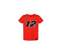 Maverick Vinales Valentino Rossi Unisex Children's T-Shirt, Red, 8/9