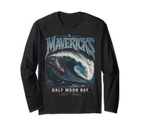 Mavericks Half Moon Bay Big Wave Surfing Long Sleeve T-Shirt