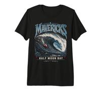 Mavericks Half Moon Bay Big Wave Surfing Premium T-Shirt