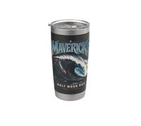 Mavericks Half Moon Bay Big Wave Surfing Stainless Steel Insulated Tumbler