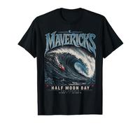Mavericks Half Moon Bay Big Wave Surfing Value Graphic T-Shirt