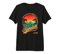 Mavericks Half Moon Bay Surfing Retro Sunset Graphic Premium T-Shirt