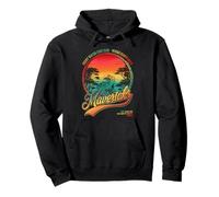 Mavericks Half Moon Bay Surfing Retro Sunset Graphic Pullover Hoodie