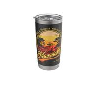 Mavericks Half Moon Bay Surfing Retro Sunset Graphic Stainless Steel Insulated Tumbler