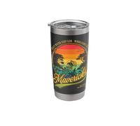 Mavericks Half Moon Bay Surfing Retro Sunset Graphic Stainless Steel Insulated Tumbler