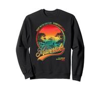 Mavericks Half Moon Bay Surfing Retro Sunset Graphic Sweatshirt