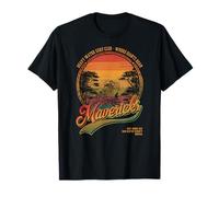 Mavericks Half Moon Bay Surfing Retro Sunset Graphic T-Shirt