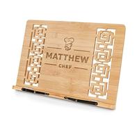 Maverton Book Stand, Made of eco Friendly Bamboo, Tablet Stand, Chef