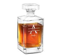 Maverton Classic Bourbon Whiskey Decanter - You can Personalise Bottle as Gift for Man or Woman - 700 ml Universal Carafe - Monogram