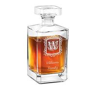 Maverton Classic Bourbon Whiskey Decanter - You can Personalise Bottle as Gift for Man or Woman - 700 ml Universal Carafe - Letter